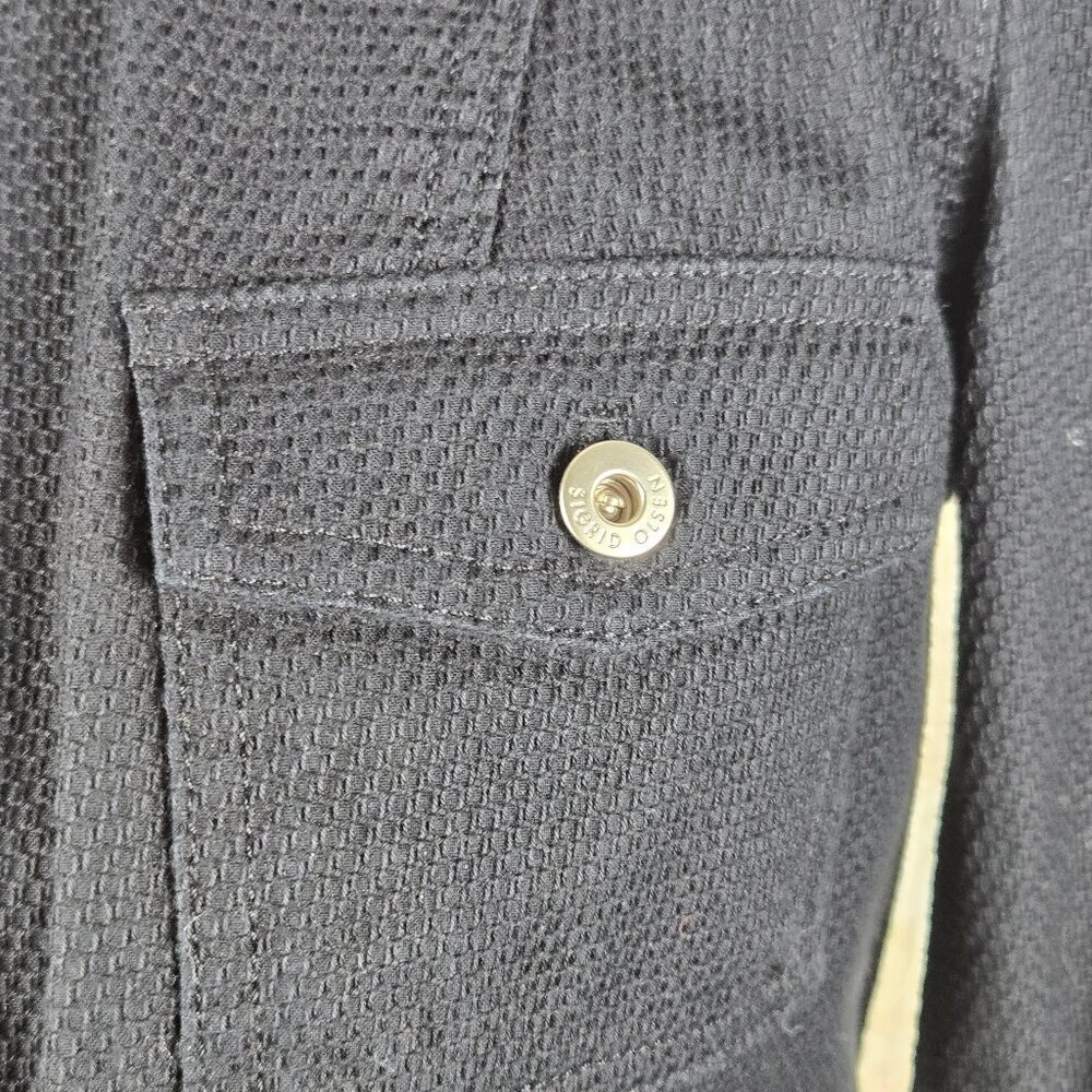 Sigrid Olsen Size 4 Black Zipper And Button Front… - image 6